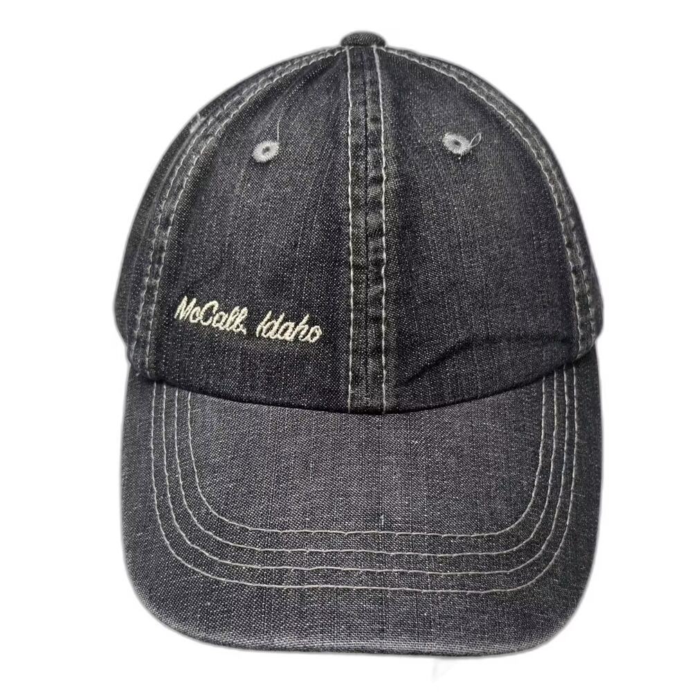 ACE USA McCall Idaho Gray Baseball Cap OS Embroidered Cotton Slider Buckle Hat
